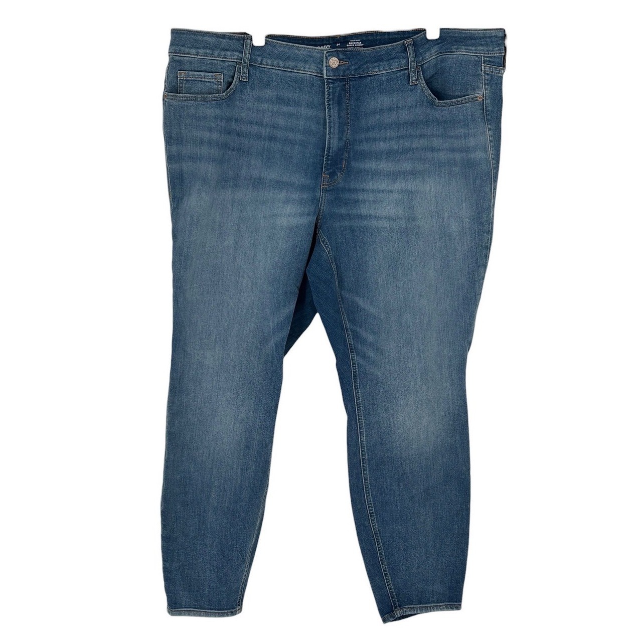 Old Navy Rockstar Super Skinny Jeans Blue High Rise Stretch 24